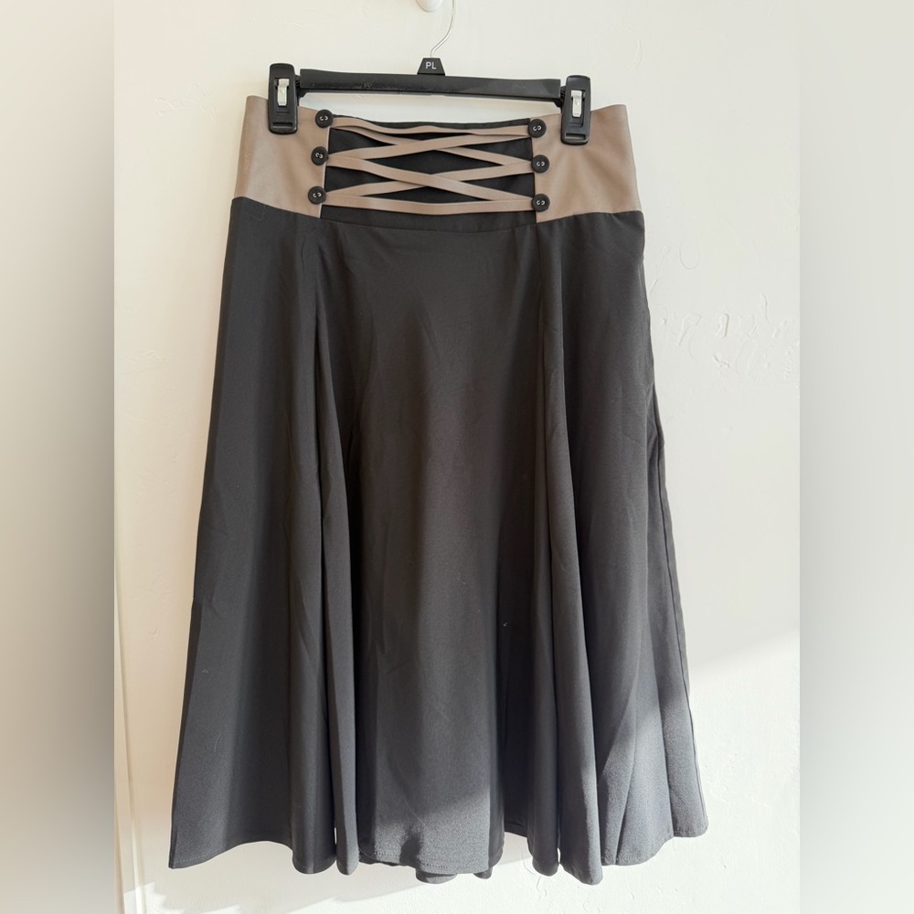 Scarlett Darkness black renaissance style skirt Large